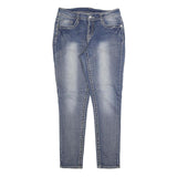 FADED GLORY Womens Slim Blue Denim Light W28 L30 Slim Fit Jeans Zip Closure
