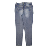 FADED GLORY Womens Slim Blue Denim Light W28 L30 Slim Fit Jeans Zip Closure