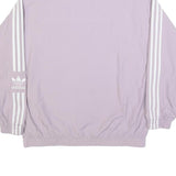 ADIDAS Womens Lilac Zip Jacket UK 18 Nylon Track Classic Casual Sportswear