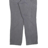 CARHARTT Mens Relaxed Grey Cotton Blend Trousers W33 L30 Workwear Casual Zip