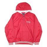 HOLLOWAY Mens Red Doe Creek Athletics Windbreaker M Polyester Blend Zip Jacket