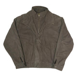 WILSON Mens Brown Leather Jacket XL Zip Plain Casual Classic Outerwear