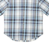 NAUTICA Mens Blue & Grey Check Shirt XL Short Sleeve Cotton Blend Casual