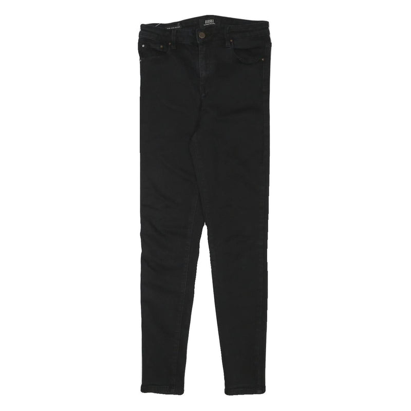 DIESEL Womens Jeans Black Slim Skinny Denim W25 L26 Stylish Zip Closure