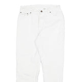 LEVI'S Womens Relaxed White Denim Jeans Cotton Blend Zip W28 L26 Classic Casual