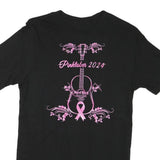 HARD ROCK CAFE Womens Black Pinktober 2024 Graphic T-Shirt S Short Sleeve Crew