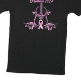 HARD ROCK CAFE Womens Black Pinktober 2024 Graphic T-Shirt S Short Sleeve Crew