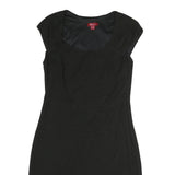 MONSOON Womens Black Bodycon Polyester Dress Short Sleeve Short UK 12 Elegant