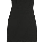 MONSOON Womens Black Bodycon Polyester Dress Short Sleeve Short UK 12 Elegant