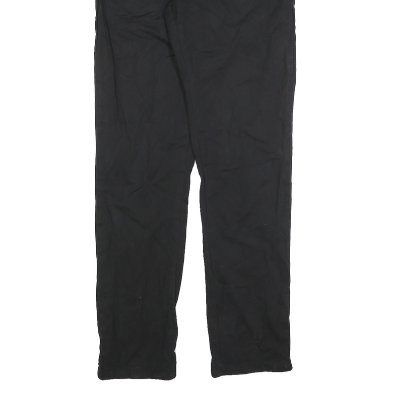 CARHARTT Mens Regular Black Polyester Blend Zip Trousers W30 L34 Straight
