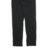 CARHARTT Mens Regular Black Polyester Blend Zip Trousers W30 L34 Straight
