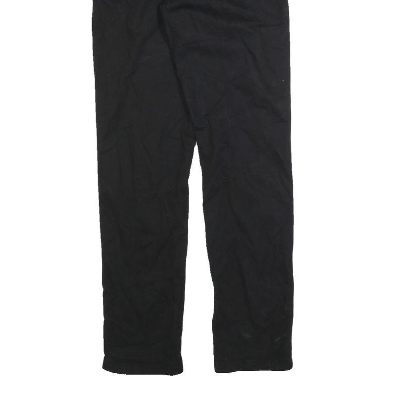 CARHARTT Mens Regular Black Polyester Blend Zip Trousers W30 L34 Straight