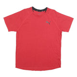 PUMA Mens Red L T-Shirt Short Sleeve Crew Neck Sports Activewear