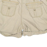 CARHARTT Womens Beige Casual Cotton Blend Shorts L W36 Roll-Up Hem Button