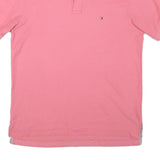 TOMMY HILFIGER Mens Pink Short Sleeve Polo Shirt M Cotton Blend Classic Fit