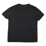 BOSS Mens Black Plain T-Shirt XL Short Sleeve Crew Neck Cotton Blend Soft
