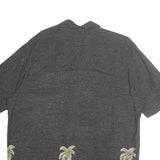 NATURAL ISSUE Mens Black Tropical Print Shirt XL Cotton Casual Summer