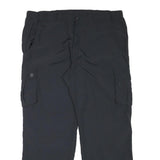 SWITCHER Mens Black Regular Fit Cargo Trousers W38 L29 Zip Closure Polyester