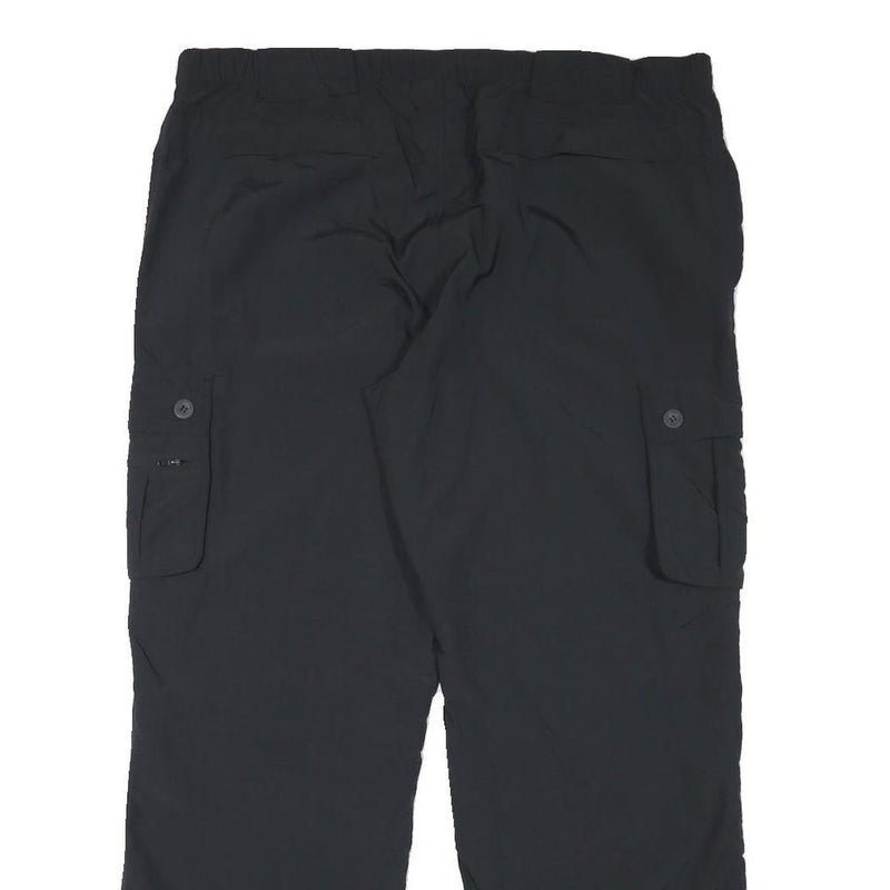 SWITCHER Mens Black Regular Fit Cargo Trousers W38 L29 Zip Closure Polyester