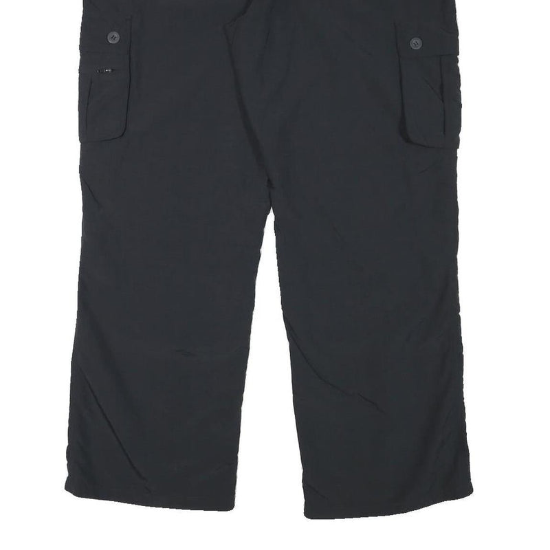 SWITCHER Mens Black Regular Fit Cargo Trousers W38 L29 Zip Closure Polyester