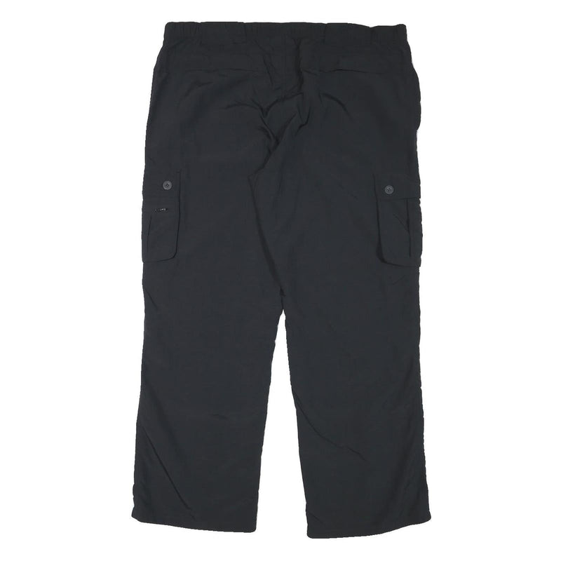 SWITCHER Mens Black Regular Fit Cargo Trousers W38 L29 Zip Closure Polyester