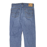 LEVI'S Mens Regular Blue Denim Classic Fit Jeans W33 L32 Zip Closure