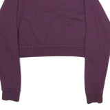 NIKE Womens Maroon Crew Neck XS Cropped Sweatshirt Logo Swoosh Activewear