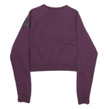 NIKE Womens Maroon Crew Neck XS Cropped Sweatshirt Logo Swoosh Activewear