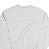 BIKE ROUTE Womens White Sweatshirt S Cotton Blend Pullover Crew Neck Casual