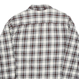 LEVI'S Mens White & Brown Plaid Cotton Blend Shirt M Classic Fit Casual Workwear