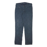 LEVI'S Womens Cotton Blend Blue Slim Straight Trousers W30 L28 Comfortable Zip