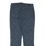 LEVI'S Womens Cotton Blend Blue Slim Straight Trousers W30 L28 Comfortable Zip