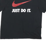 NIKE Womens Black Red Just Do It Graphic T-Shirt XL Short Sleeve Crew Neck