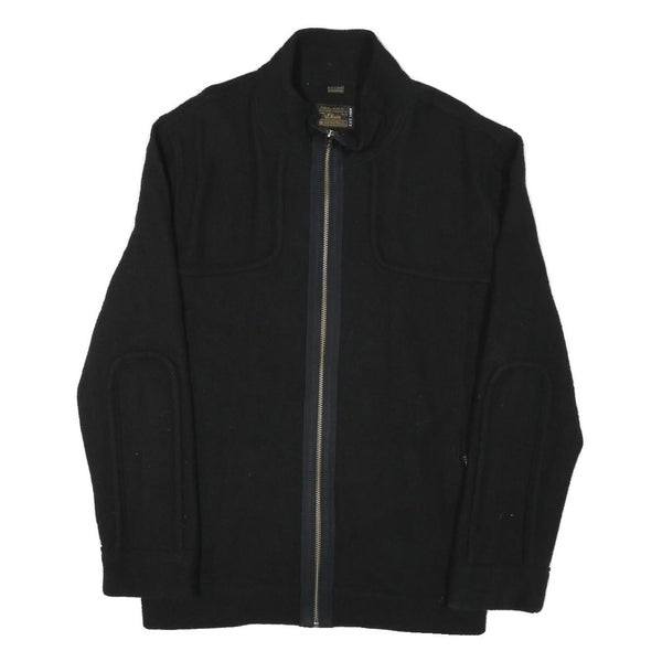 S. OLIVER Mens Black Wool Blend Jacket 2XL Zip Classic Plain Warm Stylish