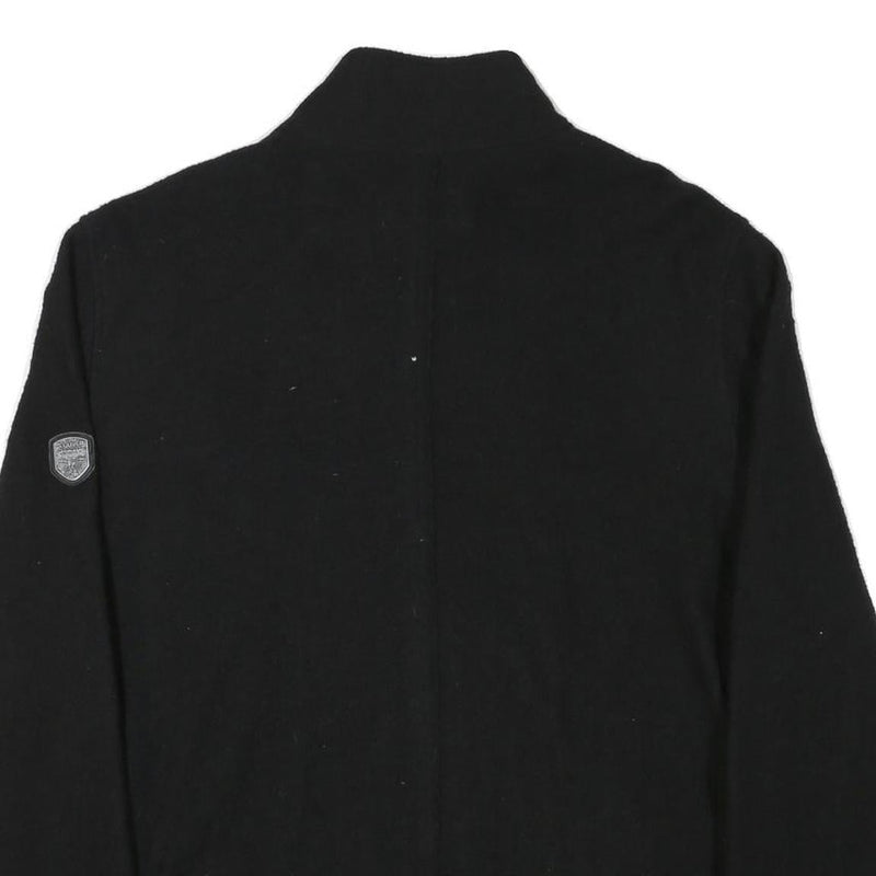 S. OLIVER Mens Black Wool Blend Jacket 2XL Zip Classic Plain Warm Stylish