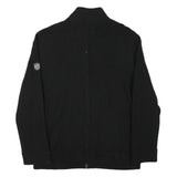 S. OLIVER Mens Black Wool Blend Jacket 2XL Zip Classic Plain Warm Stylish