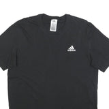 ADIDAS Mens Black Classic T-Shirt M Short Sleeve Crew Neck Cotton Casual