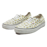VANS Authentic Womens Lace-Up Trainers White Yellow Cotton Blend UK 6.5 Canvas