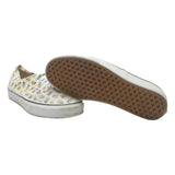 VANS Authentic Womens Lace-Up Trainers White Yellow Cotton Blend UK 6.5 Canvas