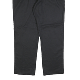 DICKIES Mens Cotton Blend Black Regular Straight Trousers W42 L32 Workwear Zip