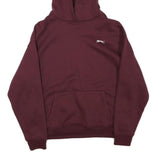 SLAZENGER Womens Maroon Hoodie UK 8 Cotton Blend Casual Pullover