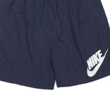 NIKE Mens Shorts Navy Blue Casual Sports 3XL W30 Polyester Blend Drawstring
