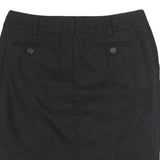 MAX & CO Womens Black Cotton Blend Straight Knee Length Woven Skirt M Classic