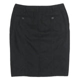 MAX & CO Womens Black Cotton Blend Straight Knee Length Woven Skirt M Classic