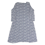 WEEKEND MAX MARA Womens Blue & White Floral Cotton Blend Day Dress Short L