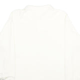 LA MODE Mens White Long Sleeve Plain XL Cotton Polo Shirt Casual Basic