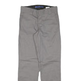 DICKIES Mens Cotton Blend Grey Regular Straight Trousers W28 L30 Workwear Zip