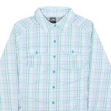 THE NORTH FACE Womens Blue & Purple Check Shirt S Lightweight Breathable Outdoor
