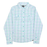 THE NORTH FACE Womens Blue & Purple Check Shirt S Lightweight Breathable Outdoor