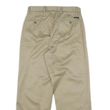 DOCKERS Mens Cotton Blend Beige Relaxed Straight Trousers W32 L29 Casual Smart